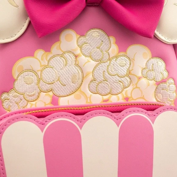 Loungefly Disney Minnie Mouse Popcorn Ears Mini Backpack - Exclusive - Rare - Picture 8 of 10